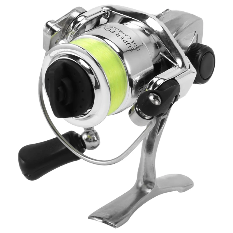 Mini 100 Pocket Spinning Mulinello Da Pesca Attrezzatura Da Pesca Mulinello Da Spinning Piccolo 4.3:1 Ruota In Metallo Pesca Mulinello Piccolo