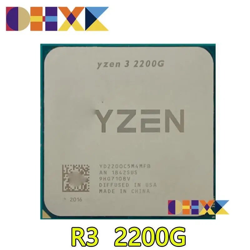 Per Usato Amd Ryzen 3 2200G R3 2200G 3.5 Ghz Quad-Core Quad-Thread Processore Cpu Presa Di Corrente Am4