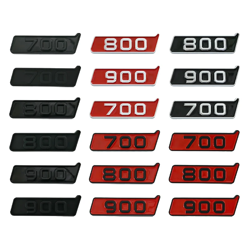 3D Abs Rosso Nero 700 800 900 Logo Lettere Car Fender Emblem Badge Per Mercedes G500 350 Brabus 700 800 900 Accessori Adesivi