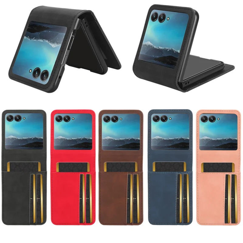 Per Motorola Razr 40 Ultra Multi-Card Slot Cover Custodia In Pelle Protect Cover Per Motorola Moto Razr 40 Ultra Flip Wallet Case