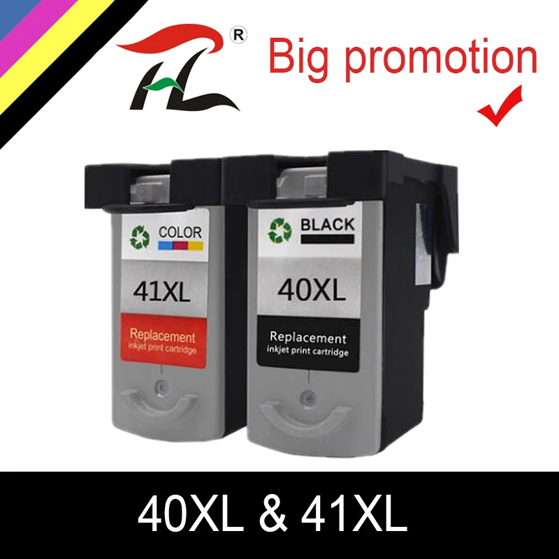 2Pcs Pg40 Cl41 Cartuccia Di Inchiostro Per Canon Pg 40 Cl 41 Pg-40 Pixma Ip1800 Ip1200 Ip1900 Ip1600 Mx300 Mx310 Mp160 Mp140 Stampante