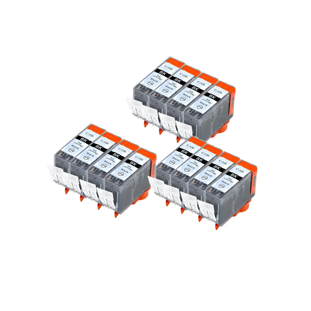 Compatibile Pgi 520 Bk Cartuccia Di Inchiostro Nero Per Canon Pixma Ip3600 Ip4600 Ip4700 Mx860 Mx870 Mp540 Mp550 Mp560 Stampanti