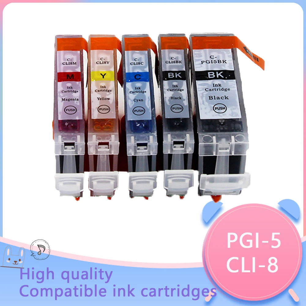 Cartucce Di Inchiostro Compatibili Pgi-5 Cli-8 Pgi5 Cli8 Per Canon Pixma Ip4200 Ip4300 Ip4500 Mp500 Ip5200 Mp530 Mp600 Mp610 Mp800
