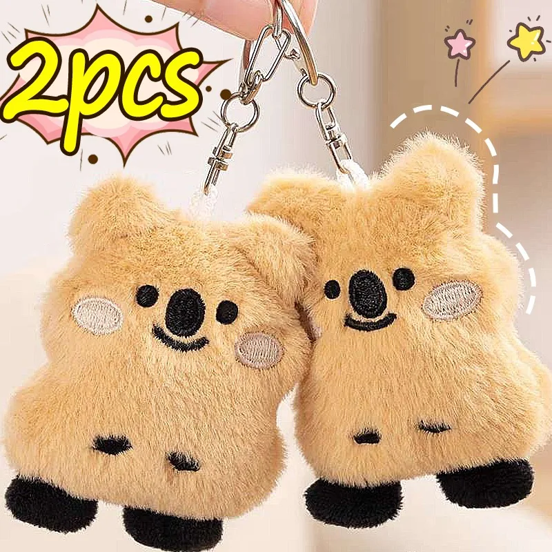 1/2 Pz Carino Peluche Koala Portachiavi Soffice Peluche Koala Bambola Giocattolo Imitazione Coniglio Pelliccia Portachiavi Zaino Ciondolo Ragazza Rega