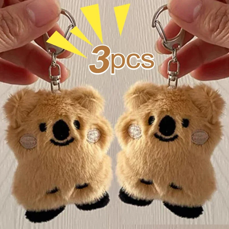 1/3Pc Carino Peluche Koala Portachiavi Giocattolo Peluche Koala Bambola Giocattoli Imitazione Pelliccia Di Coniglio Soffice Zaino Ciondolo Ragazza Reg