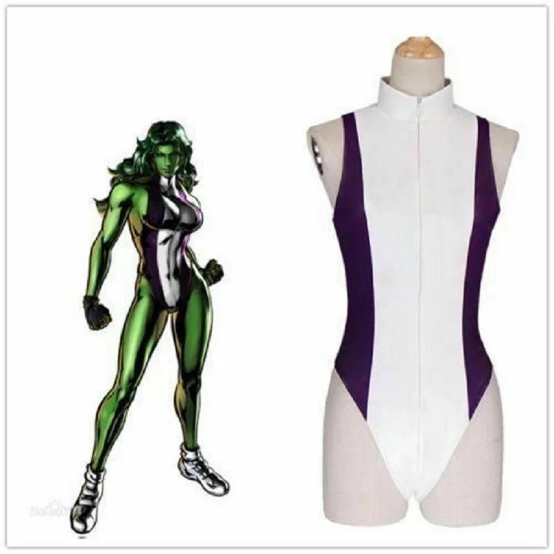 She Hulk Costume Cosplay She-Hulk Tuta Halloween Outfit