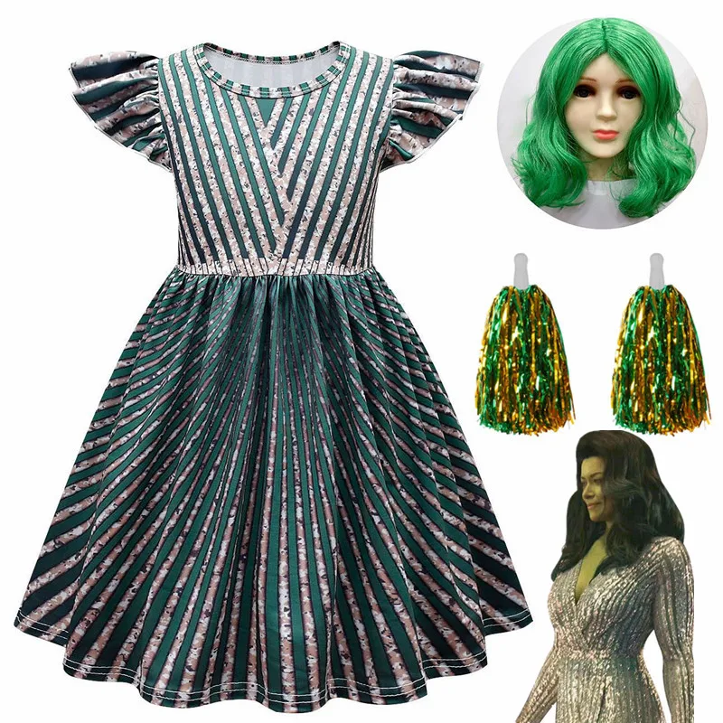 Nuovo Costume She-Hulk Per Bambini Cosplay Jenny Susan Walters Princess Dress Girls Costumi Di Halloween Festa Di Compleanno Fancy Dress