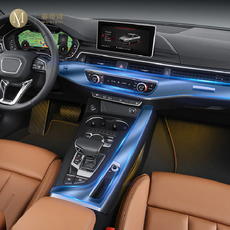 Per Audi A4 A5 B9 Fy 2016-2019 Car Interior Center Console Tuta Invisibile Tpu Pellicola Protettiva Accessori Antigraffio Refit Lhd