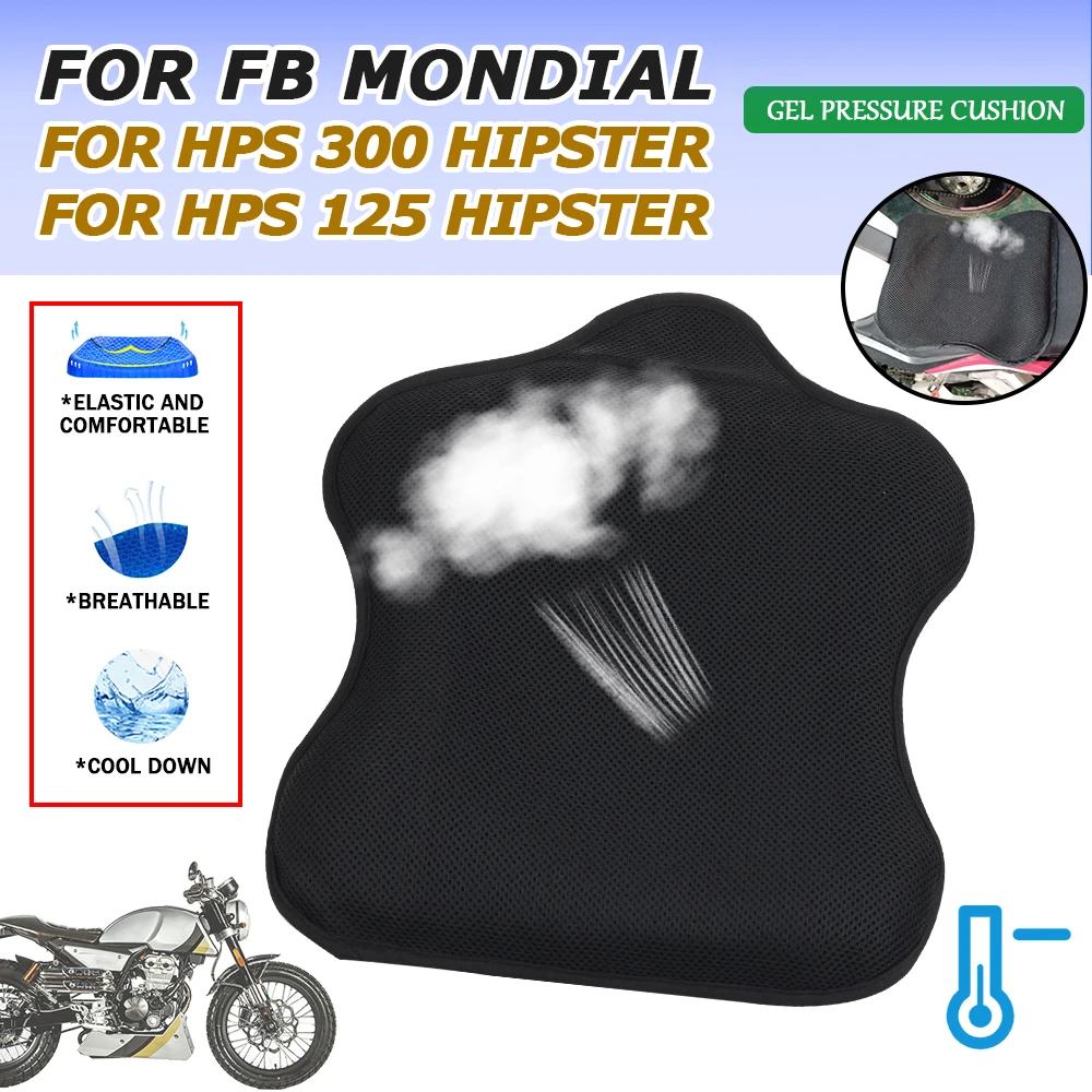 Per Fb Mondial Hps 125 Hps 300 Hipster Hps125 Accessori Moto Gel Seat Gel Pad Gel Cuscino Fodera Traspirante Rete Di Raffreddamento