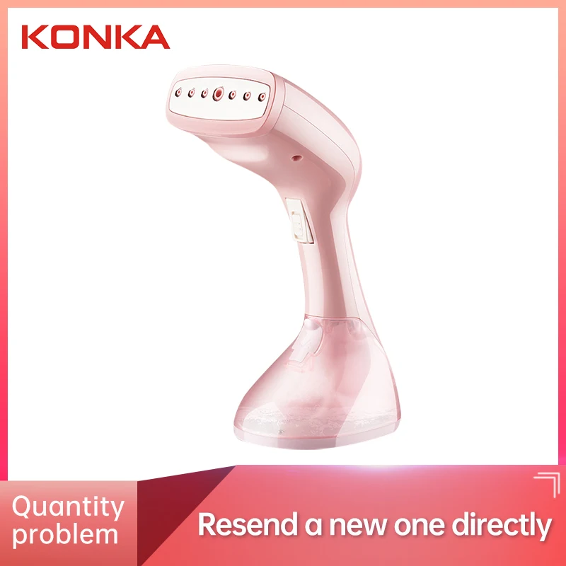 Konka Handheld Garment Steamer 1500W Pink Stiring For Clothes 250Ml Portable Home & Travel 15S Fast-Heat Tessuto Per Uso Domestico Steam