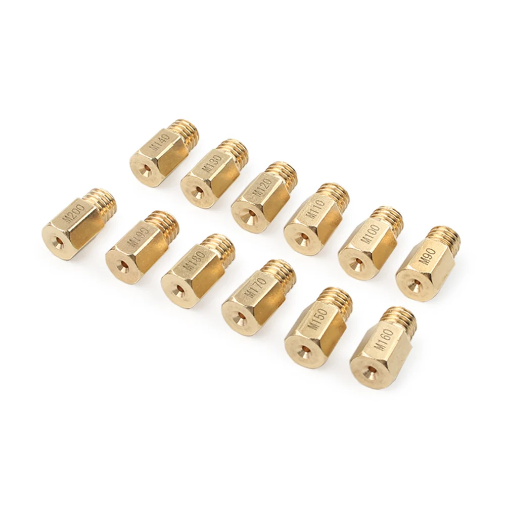 12 Pezzi Moto Carburatore Getti Principali Mikuni Vm Tm Carb #90 - #200 Jets