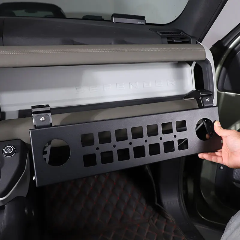 Per Land Rover Defender 90 110 130 2020-24 Black Car Co-Pilot Storage Rack Multifunzionale Scaffale Pieghevole Accessori Per Auto