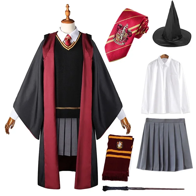 Bambini Adulti Costume Di Halloween Hermione Granger Costume Slytherin Mantello Uniforme Scolastica Vestiti Maic Robe Party Cosplay