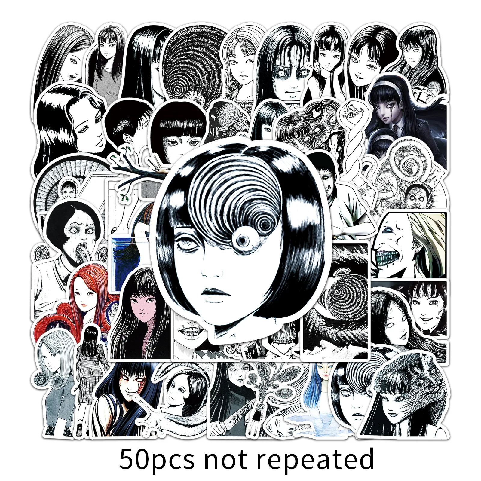 50 Pcs Anime Japan Movies Dark Horror Thriller Girls Skateboards Adesivi Per Auto