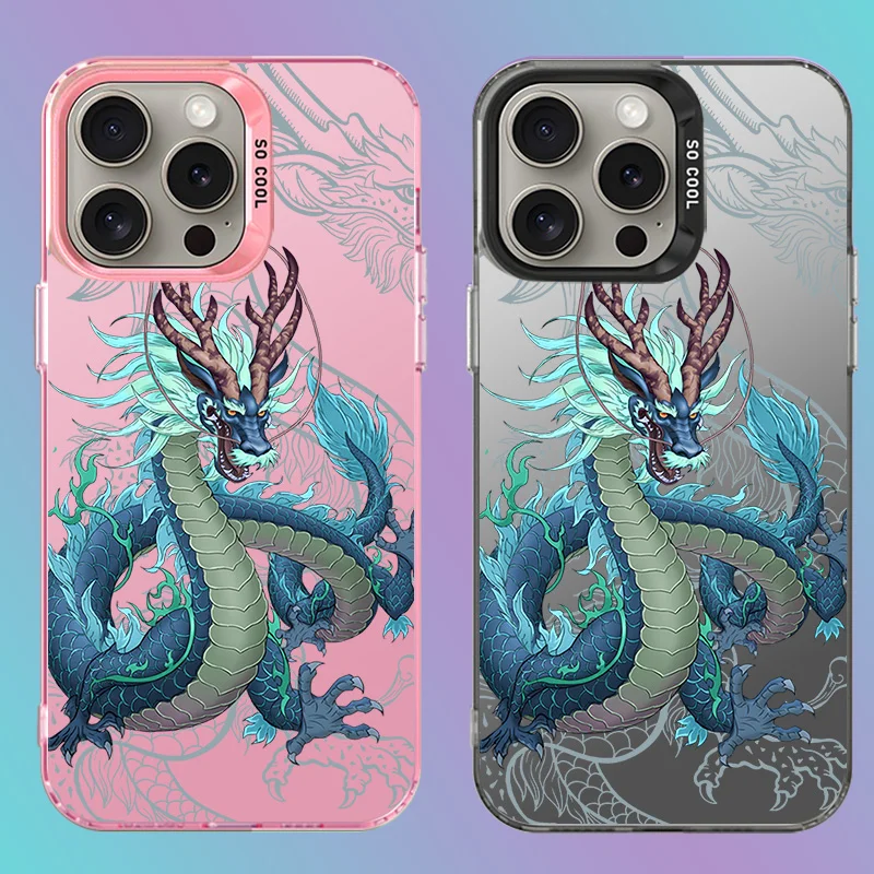 Custodia Per Iphone 13 Pro Max Custodia Per Telefono Dragon Green