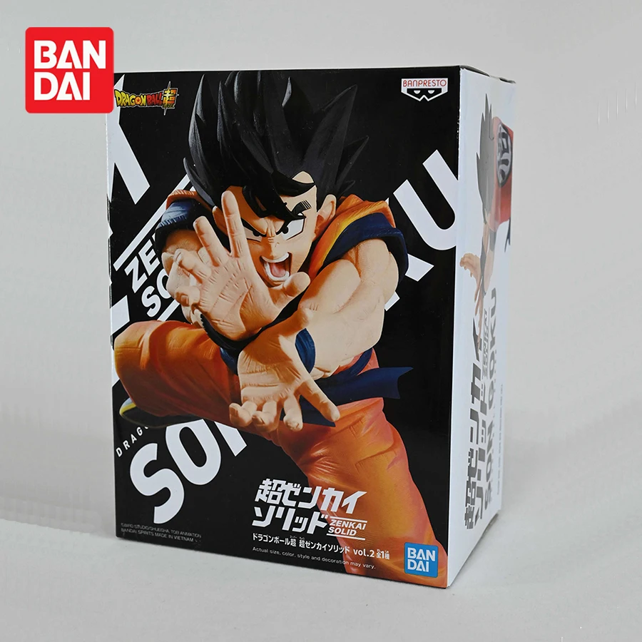 Original Banpresto Dragon Ball Super Zenkai Solid Vol.2 Goku Shock Wave Action Figure Collectible Model Doll Toys Anime Figurals