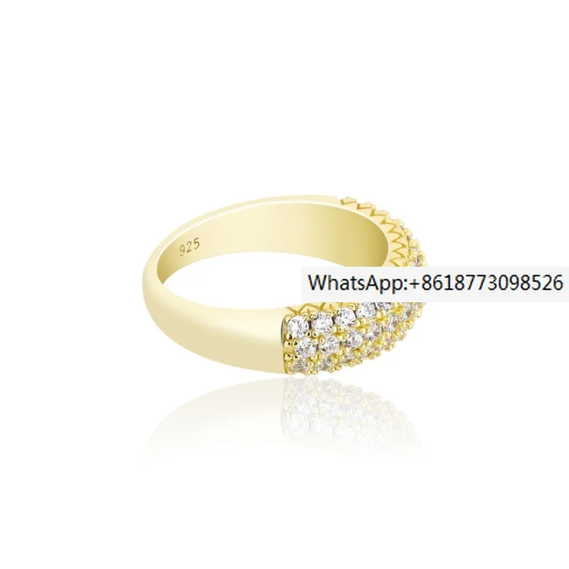 Ins Full Diamond Texture 925 Argento Cross Border Amazon Fashion Full Sky Star Ring