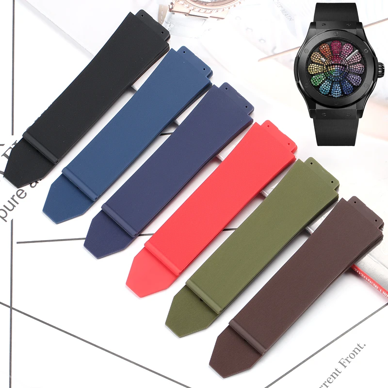 Cinturino Big Bang 19Mm X 25Mm Per Hublot Big Bang Strap Accessori Per Orologi Sportivi Impermeabili In Silicone Morbido Da Uomo