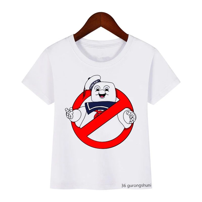 Divertente Old School Ghostbuster Print Ragazzi T-Shirt Cartoon Kids T Shirta Clothes Summer Tops Hip Hop Girls T Shirt Abbigliamento Per Bambini