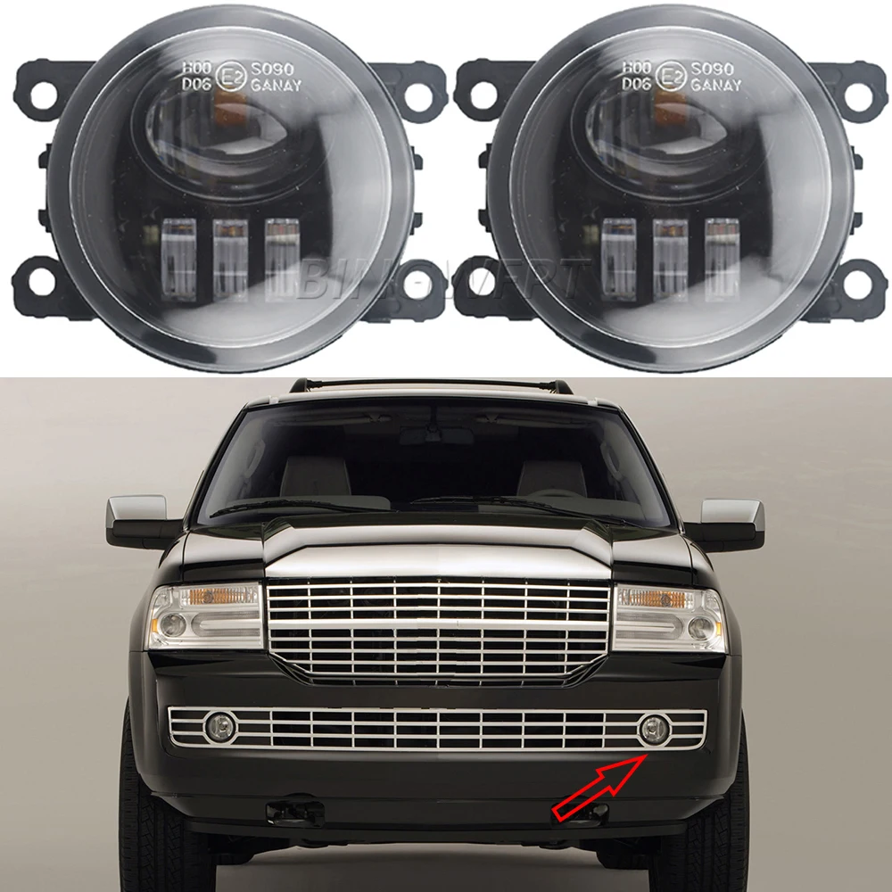 Bingwfpt Per Lincoln Navigator Navigator Mk3 U326 U418 2007-2014 Car Front Double Led Fendinebbia Lampada Drl H11 12V Fendinebbia