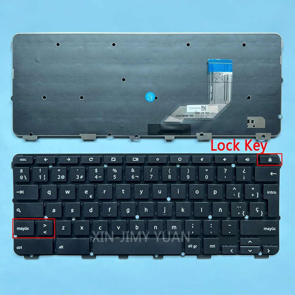 Tastiera Spagnola N24 Per Lenovo Chromebook 100E 81Er N24 100E 2Nd Gen ( 81Ma 82Cd 81Qb 82 Q3) 300E 500E N3350 Sn21D10343 Lcm16K6