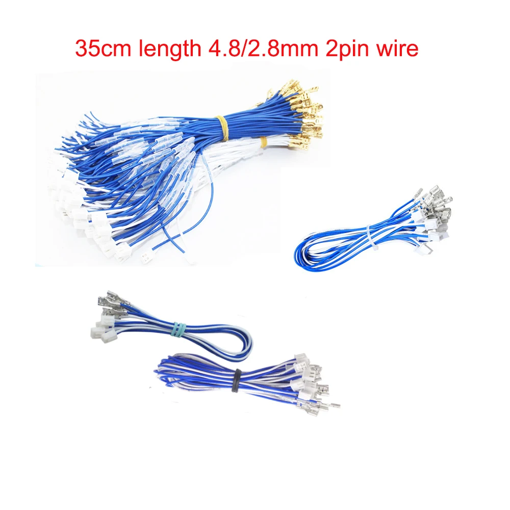 20 Pz 35Cm Lunghezza 2Pin 4.8Mm 2.8Mm Filo Usb Zero-Delay Encoder Cavo Pulsante Arcade Cavo Joystick Americano