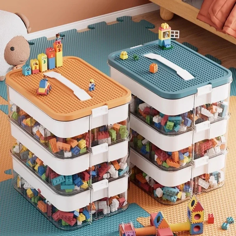 Scatola Di Immagazzinaggio Del Giocattolo Dei Bambini Trasparente Lego Toy Sorter Building Block Container Jigsaw Puzzle Custodia Lego Kid Home Organi