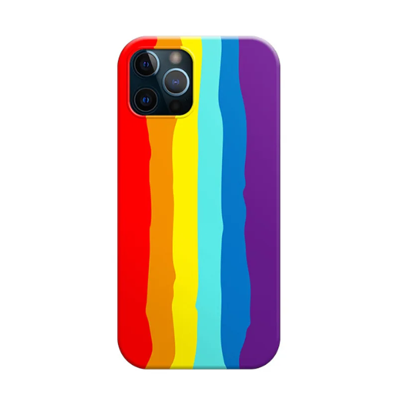 Custodia Originale In Silicone Liquido Color Arcobaleno Per Iphone 13 Pro Max Iphone 12 11 Pro Max Mini Xr Xs X Cover Posteriore Antiurto