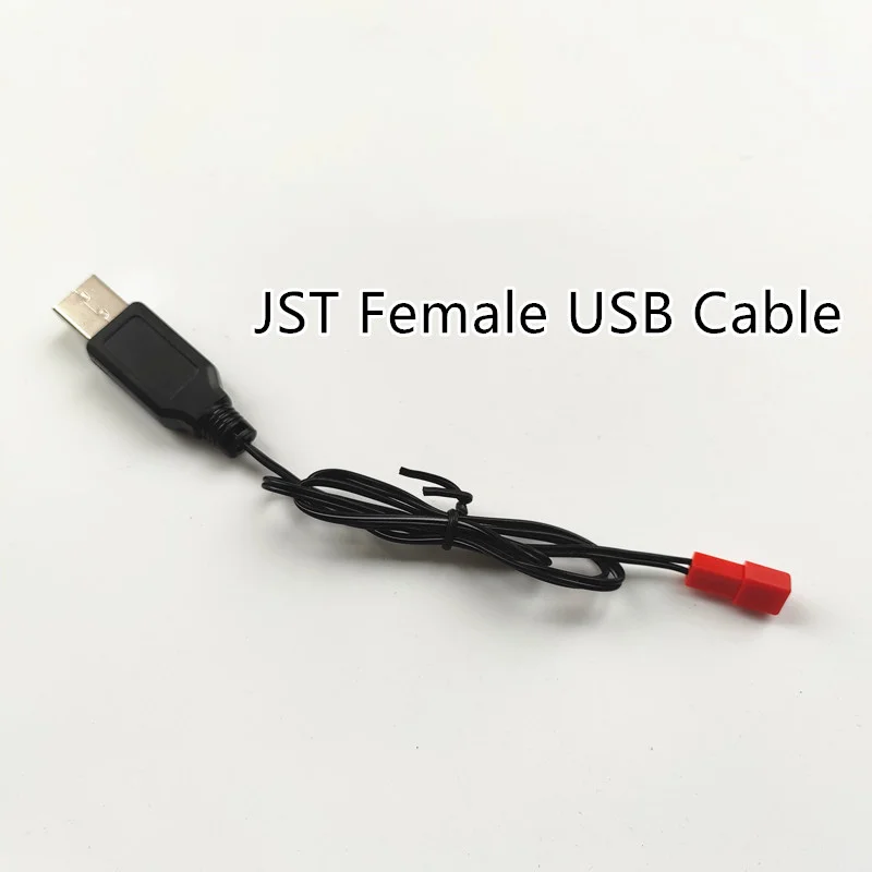 Cavo Adattatore Caricatore Usb Nero 3.7V Per Spina Maschio Femmina Jst Sky Viper Drone Helicopter