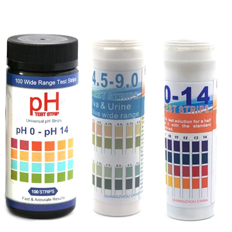 100/150 Strisce 0-14 Strisce Reattive Ph Indicatore Paper Tester Range 4.5-9.0 Ph Strisce Reattive Per Saliva Urina Tornus Test Del Ph Alcalino