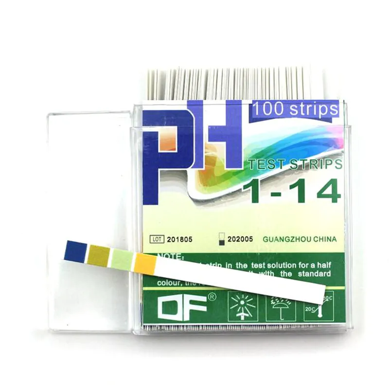 100 Pz Ph Test Strisce Laboratorio Famiglia Piscina Ph Test Carta Ph1-14 Test Striscia Acqua Saliva Urina Test Di Misurazione