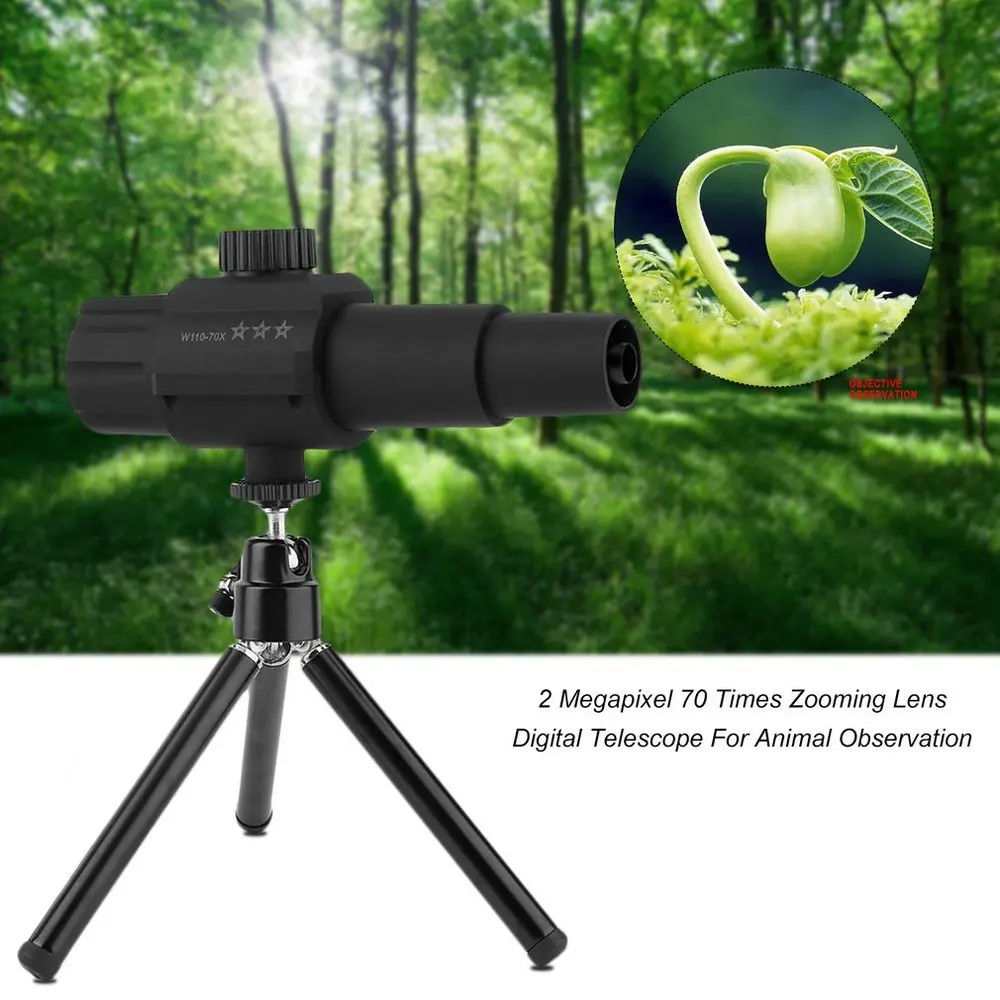 W110 Smart Digital Usb Telescope Fotocamera Scalabile Regolabile Monoculare Zoom 70X Hd 2.0Mp Monitor Per Scattare Video