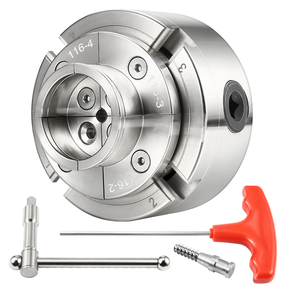 4 "Scroll Chuck Tornio Strumento Per Legno M33 M18 Scroll Chuck Divisivo Head4-Jaws Autocentrante Lavorazione Del Legno Accessori Per Macchine Utensil