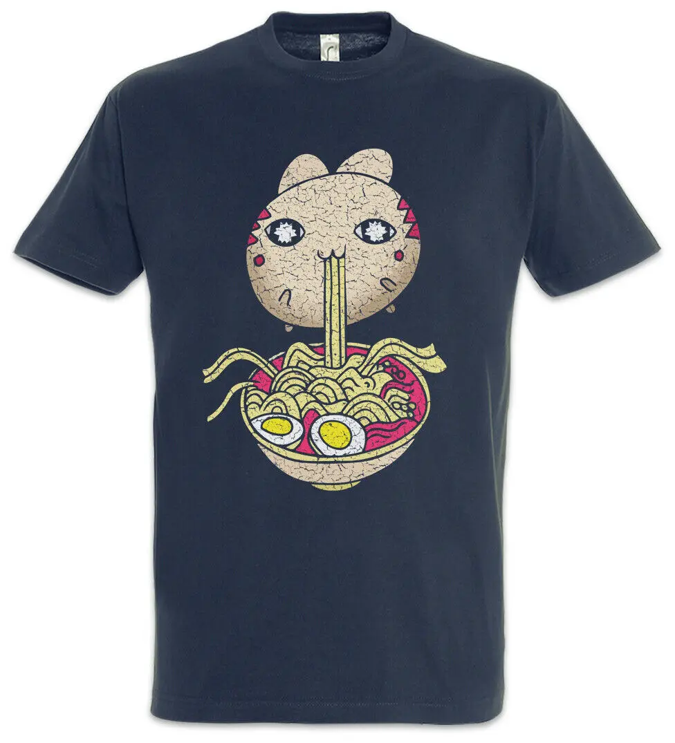 Divertente Giapponese Ramen Bowl Cats Love Addiction Cat Noodles T-Shirt. Estate Cotone O-Collo Manica Corta Mens T Shirt Nuovo S-3Xl