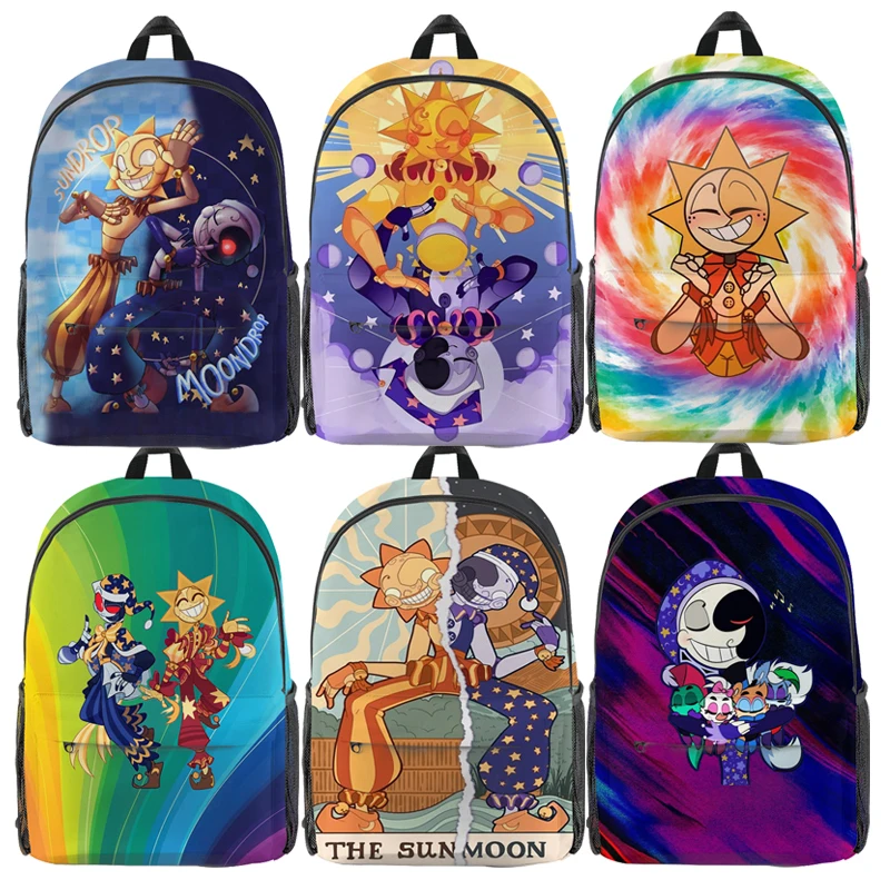 Fnaf Sundrop Moondrop School Bags Cartoon Security Violation Sunrise Boss Zaino Per Ragazze Ragazzi Bambini Scuola Mochila Escolar