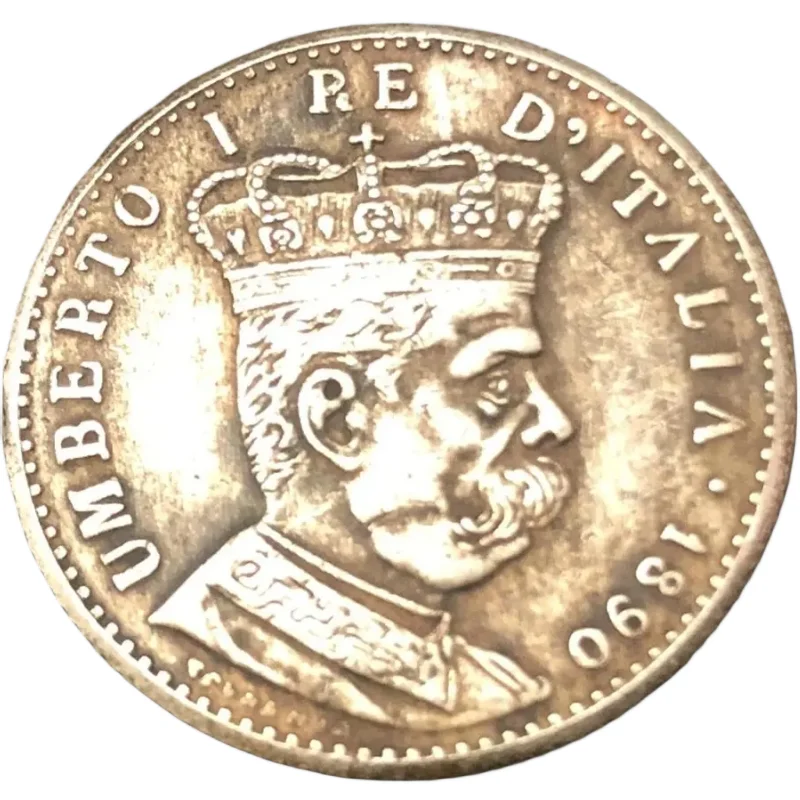 1890 Eritrea 1 Lira-Umberto I Argento Copia Coin