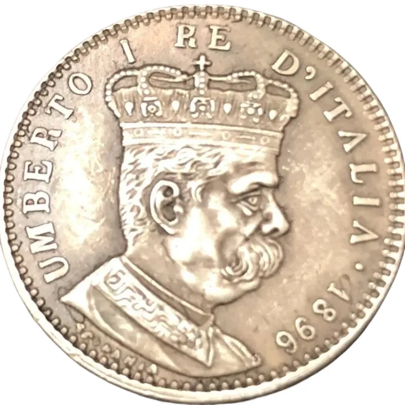 1896 Eritrea 1 Lira-Umberto I Argento Copia Coin