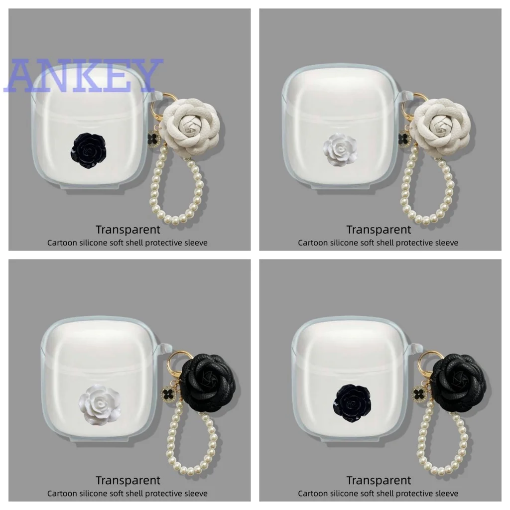Per Jbl Tune Flex / 225Tws / T220 Cover Trasparente Camelia T225 220Tws 225 220 Auricolare Custodia In Silicone Auricolari Protezione Morbida