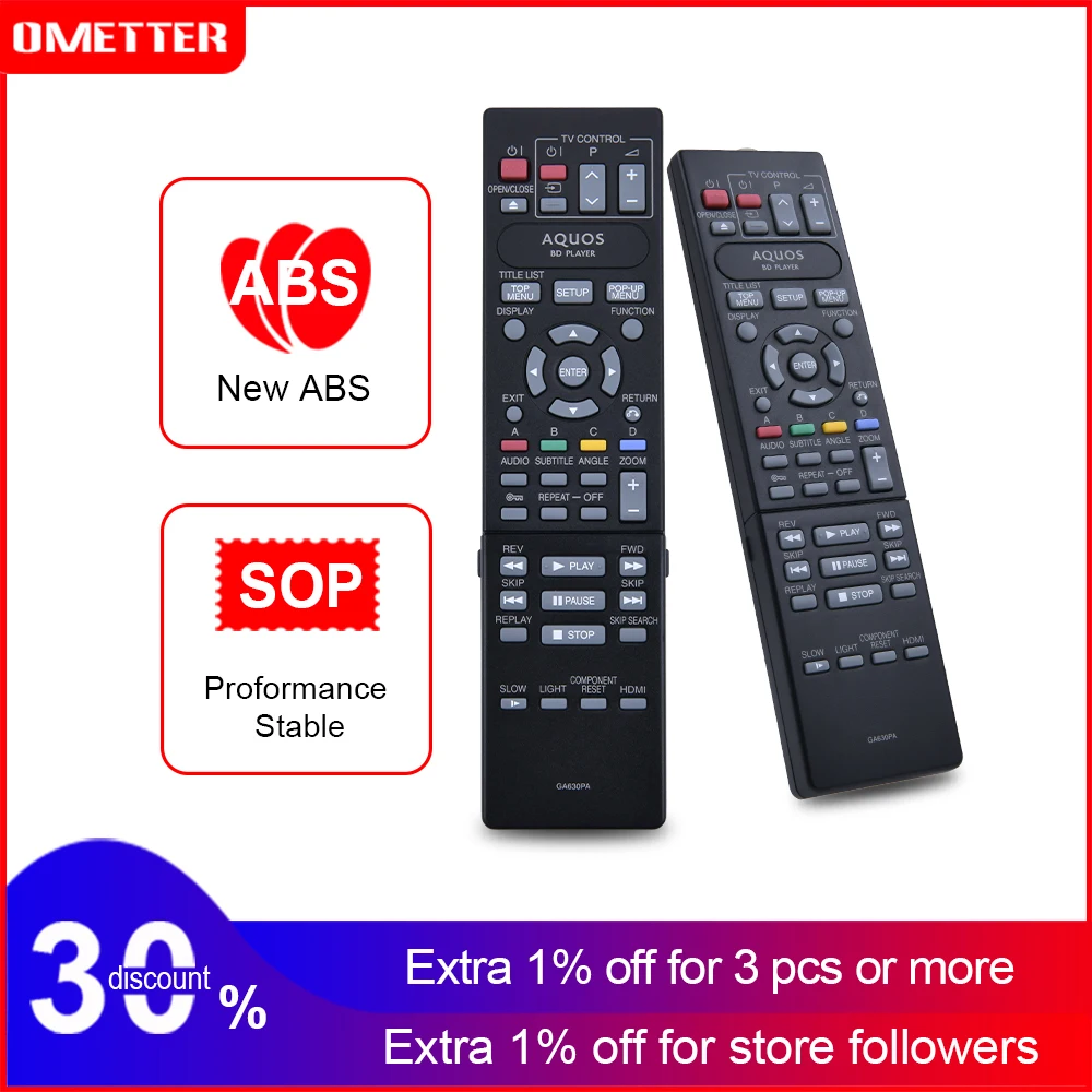 Telecomando Uso Per Lettore Blu-Ray Sharp Uso Dvd Per Aga630Pa Ga631Pa Per Sharp Tv Aquos Bd Player Telecomando Controller