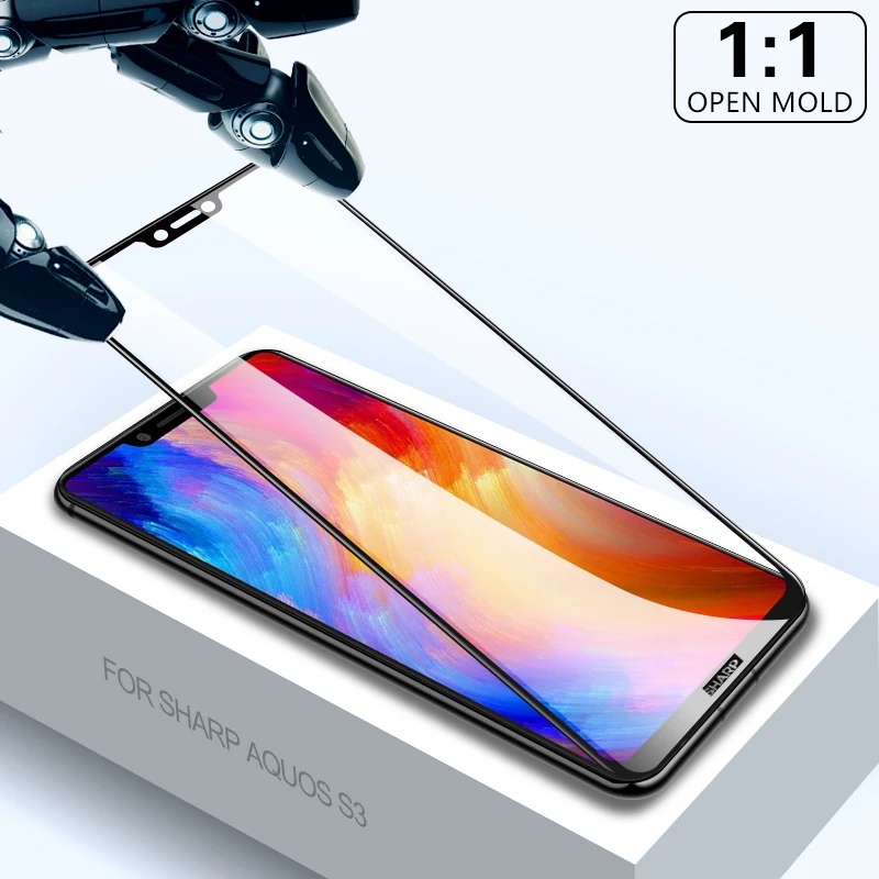 Vetro Temperato Per Sharp Aquos S3 S2 Nero 3D Full Cover Proteggi Schermo In Vetro Protettivo Per Sharp S3 Mini S2