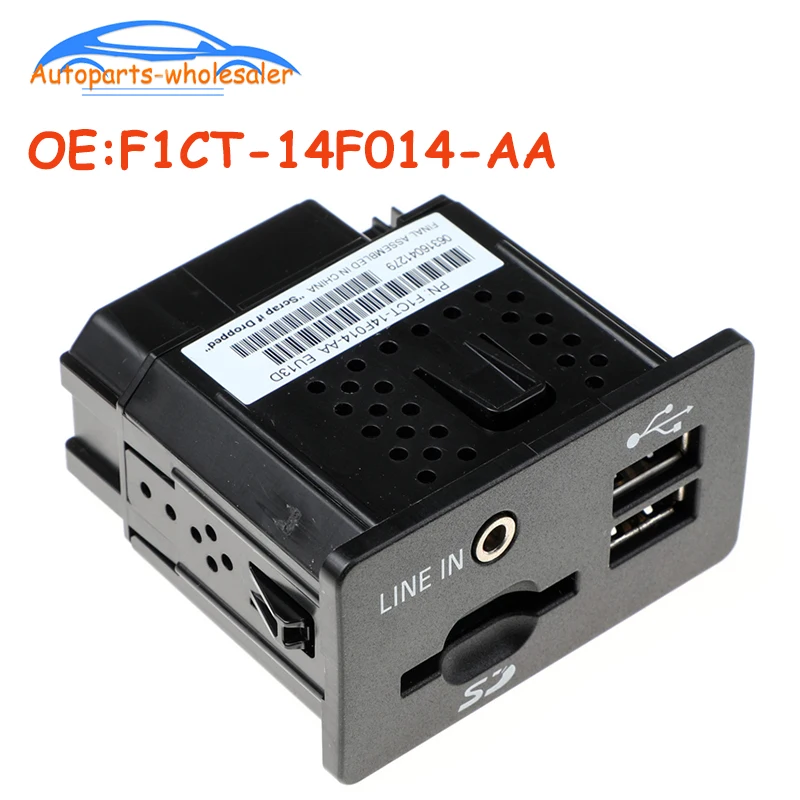 Nuovo F1Ct-14F014-Aa Per Ford C-Max Transit Kuga Lettore Audio Presa Usb Nero Opaco Riparazione Auto Accessori Auto