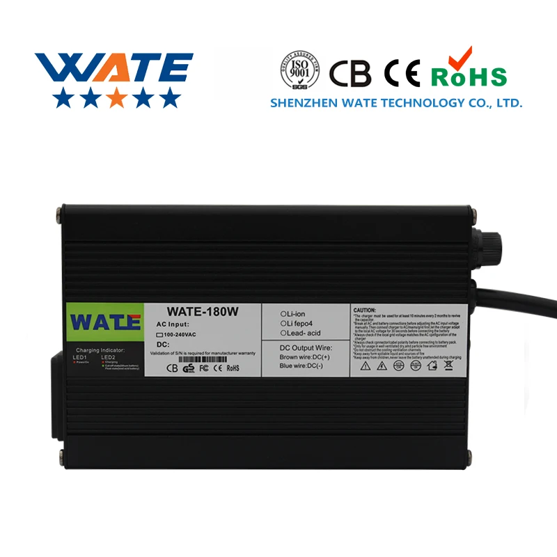 24 V 5A Lead Acid Battery Charger 27.6 V 5A Caso Di Alluminio Caricabatterie Per 24 V Batteria Al Piombo Caricabatterie Intelligente Auto-Stop Intelli