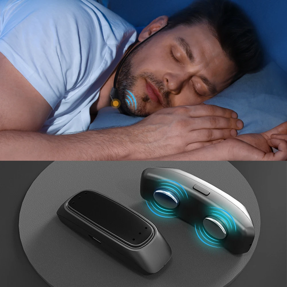 Dispositivo Elettrico Intelligente Anti Russare Ems Pulse Stop Russare Portatile Confortevole Sonno Bene Russare Stop Sleep Apnea Aid Usb