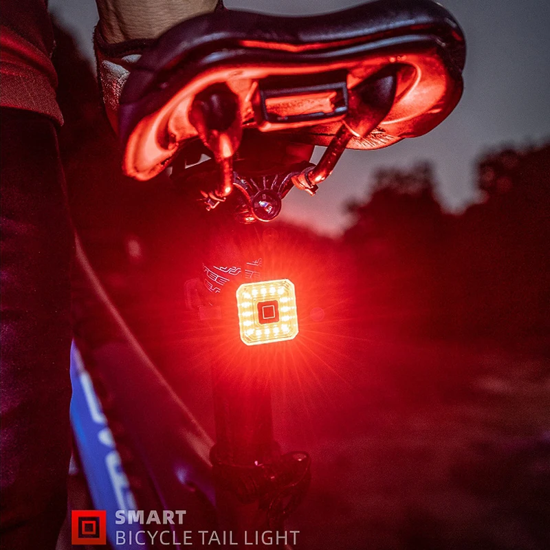 Smart Bicycle Brake Light Coda Posteriore Usb Cycling Light Bike Lamp Auto Stop Led Back Lampade Di Avvertimento Impermeabili Ricaricabili