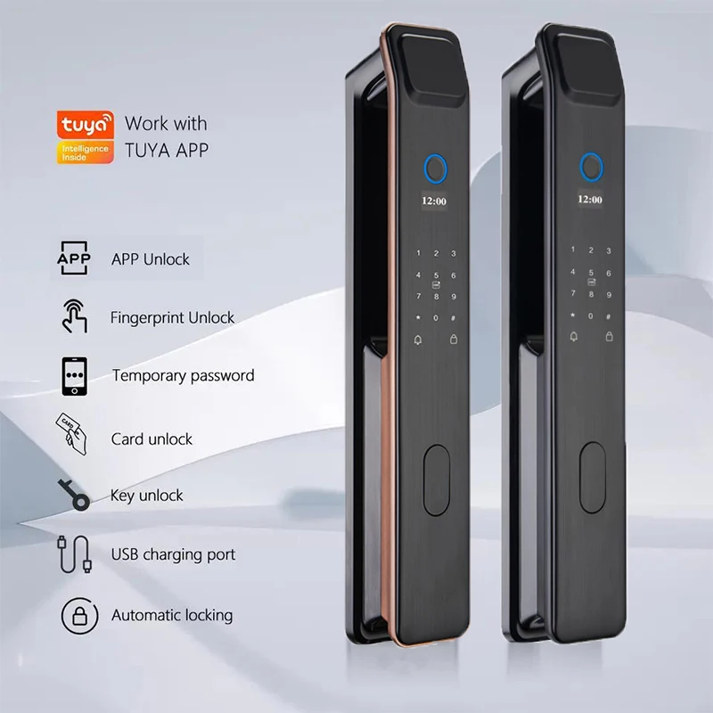 Tuta App Wifi Completamente Automatica Smart Lock Fingerprint Biometric Card Key Serratura Digitale Home Smart Lock