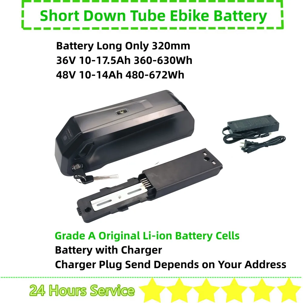 48V Breve Sottile Pieghevole Dolphin Ebike Batteria 48V 10Ah 10.4Ah 14Ah 36V 13Ah 15Ah Per Xpremium Xp Trike Xpedition E-Bike Batteria