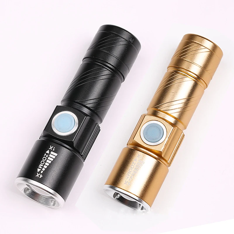 Portatile Usb Handy Potente Led Xp-G Q5 Torcia Ricaricabile Torcia Flash Light Bike Pocket Zoomable Lampada Incorporata In Batteria 10W