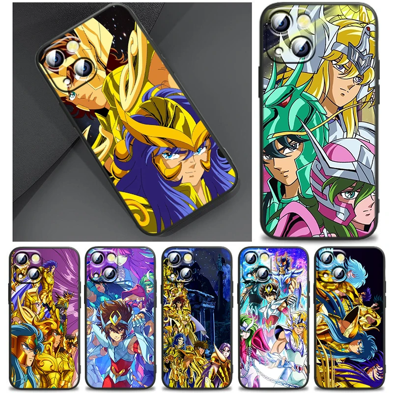 Cover Saint Seiya Sog Per Apple Iphone 14 13 12 11 Se Xs Xr X 7 8 6 Mini Plus Pro Max 2020 Custodia Per Telefono Nera