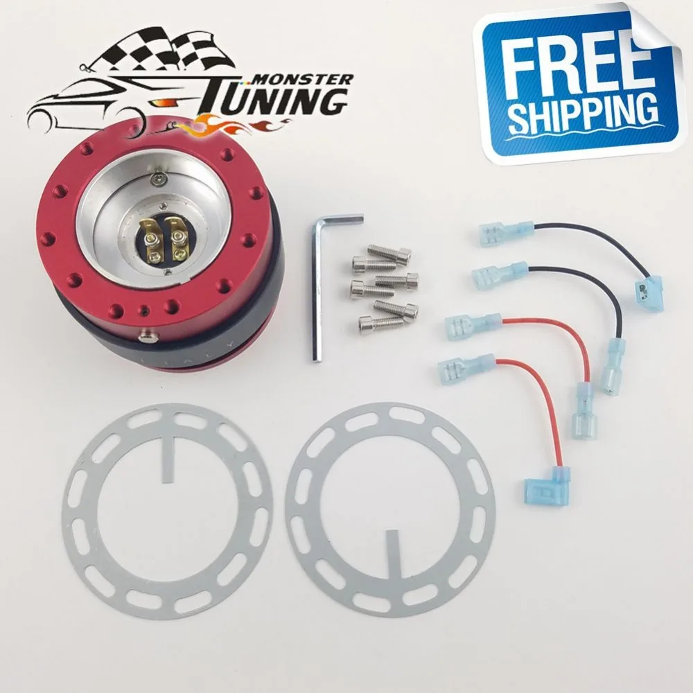 Spedizione Gratuita Universale Mo Di Alluminio Auto Auto Volante A Sgancio Rapido Del Mozzo Adattatore Snap Off Boss Kit Di Accessori Per Auto