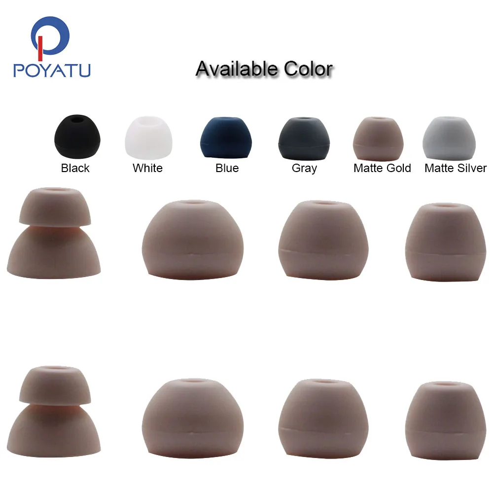 Poyatu Punte Auricolari In Silicone Di Ricambio Per Beatsx Beats X Auricolari Auricolari Auricolari Cuffie Oro Opaco Argento Blu Nero